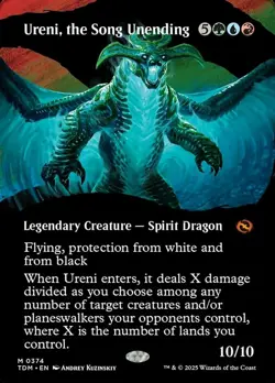 MTG Ureni, the Song Unending - Foil - Borderless, Tarkir: Dragonstorm, Near Mint - Image 1
