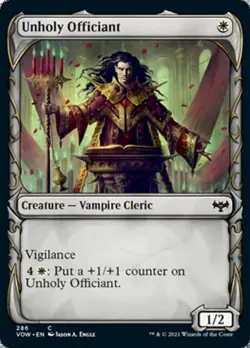 Showcase UNHOLY OFFICIANT x4 mtg NM-M Innistrad: Crimson Vow 4 Common - Image 1