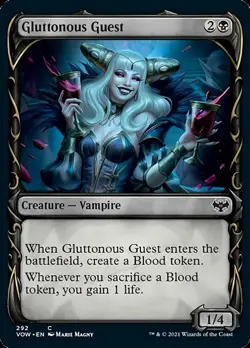 Showcase GLUTTONOUS GUEST x4 mtg NM-M Innistrad: Crimson Vow 4 Common - Image 1