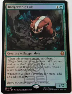 Badgermole Cub #167 (FOIL) (NM) Avatar: The Last Airbender (TLA) MTG Magic - Image 1