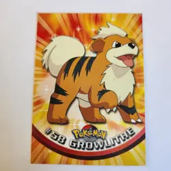 Growlithe | #58 | NEAR MINT | TOPPS | Blue | Pokemon Card - Image 1