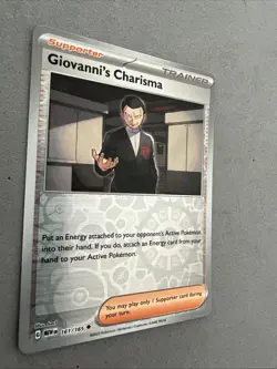 Pokemon TCG * Scarlet & Violet 151 * 161/165 Giovanni Charisma * REVERSE HOLO NM - Image 2