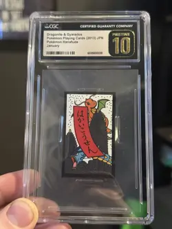 CGC Pristine 10 Pokemon TCG Dragonite & Gyarados 2013 Pokemon Hanafuda - Image 1