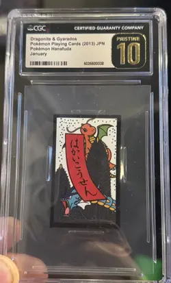 CGC Pristine 10 Pokemon TCG Dragonite & Gyarados 2013 Pokemon Hanafuda - Image 2