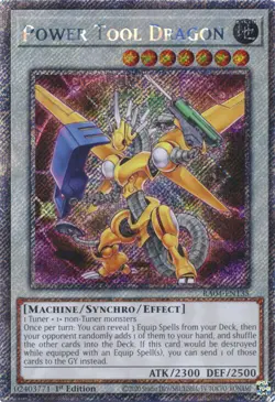 Power Tool Dragon (Platinum Secret Rare) RA04-EN135 Quarter Century Stampede 1st Edition for sale online - Image 3