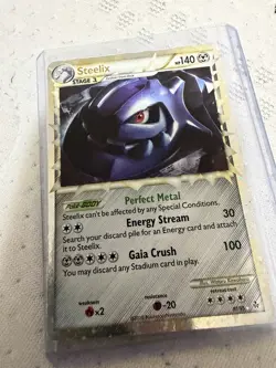 Steelix Prime 87/95 HGSS Unleashed Holo Pokemon Card (MP). - Image 1
