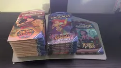 Disney Lorcana Bulk Card Lot 20 Packs All Opened Reign Of Jafar Ursula's Return - Image 1