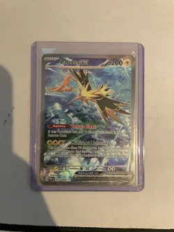 Pokemon TCG Zapdos EX Card 202-165 SIR Scarlet Violet 151 set - Image 2