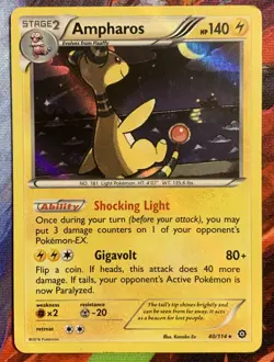 Ampharos 40/114 - XY Steam Siege - Holo Rare Pokemon Card - Image 1