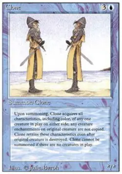 Clone ~ Heavily Played 3rd Edition Revised MTG Magic UltimateMTG Blue Card - Image 1