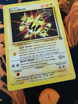 Electabuzz Kids WB Promo Pokemon Card Vintage Rare WOTC Promo Holo - Damaged - Image 3