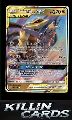 Garchomp & Giratina GX 146/236 Pokemon Ultra Rare SM - Unified Minds Card NM - Image 1