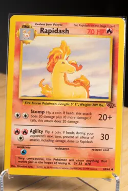 Rapidash 44/64 Jungle Unlimited Vintage Pokemon Card LP - Image 1