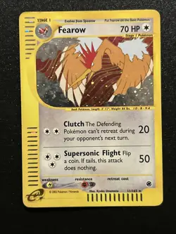 Fearow 011/165 Expedition Base Set Holo Pokemon Card Very Good! WOTC E-Series ! - Image 2
