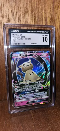 CGC 10 GEM MINT Mimikyu GX 2018 Lost Thunder 149/214 Holo Pokemon Card - Image 2