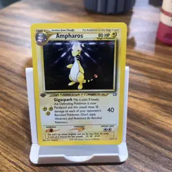 1st Edition Ampharos 1/111 Neo Genesis Holo Rare Vintage Pokemon Card - Image 2