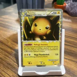 Pokemon TCG Raichu Prime 83/90 HGSS Undaunted Holo Rare Card LP - Image 1