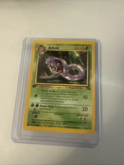 Pokemon TCG Arbok 31/62 Fossil 1st Edition Uncommon Card 1999 - Image 1