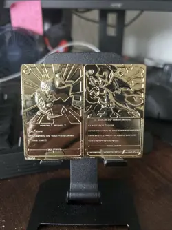 (2) Pokemon Limited Edition Nintendo 99 23K Gold Plated Cards Topegi & Charizard - Image 2