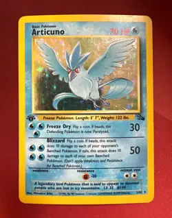 ARTICUNO 2/62 Fossil 1st EDITION HOLO rare Pokemon TCG card READ - Image 1