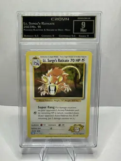 Lt. Surge's Raticate 016/034 Trading Card Game Classic Holo for sale online - Image 1