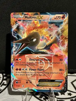 Moltres EX 14/135 Plasma Storm Ultra Rare Holo 2012 Pokemon TCG Card - Image 1