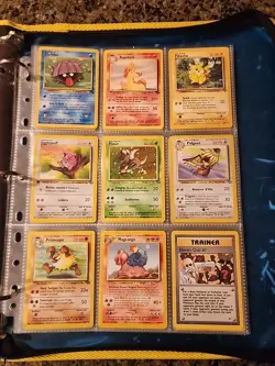 Pokemon Collection Binder Vintage Lot of Cards Holos Rares WoTC 1st Edition Etc - Image 1