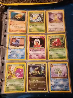 Pokemon Collection Binder Vintage Lot of Cards Holos Rares WoTC 1st Edition Etc - Image 4