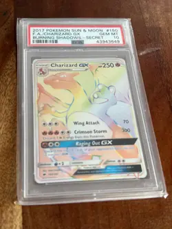 2017 Pokemon TCG Card Burning Shadows Charizard GX 150 Secret Rare PSA 10 - Image 1