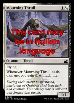 MTG MOURNING THRULL FOIL EXC - THRULL DEL CORDOGLIO 204 - RVR - MAGIC - Image 1