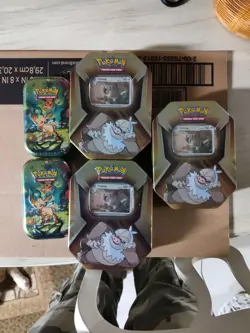 3 Pokemon Triple Whammy Tins/2 Prismatic Evolution Tins - Image 1