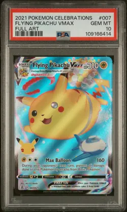 PSA 10 Flying Pikachu VMAX #007 Pokemon Celebrations English 2021 - Image 1
