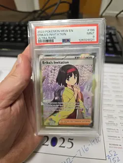 Pokemon Erikas Invitation 196/165 Scarlet & Violet 151 English 2023 PSA 9 Graded - Image 1