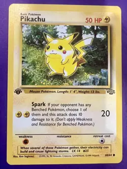 Pokemon TCG Wizards of the Coast Pikachu Jungle 60/64 1st Edition - Image 1