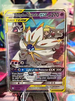 Pokemon TCG SM - Cosmic Eclipse #75/236 Solgaleo & Lunala GX NM - Image 1