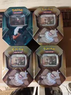 4 Pokemon Triple Whammy Tins - Image 1