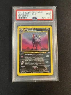 Pokemon Neo Revelation 1st Edition Houndoom PSA 9 Holo Mint - Image 1