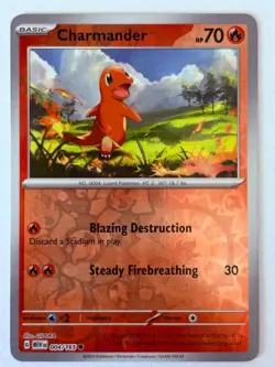 Charmander 004/165 Cosmo Swirl - Reverse Cosmos Holo - S&V 151 Pokemon TCG - Image 1