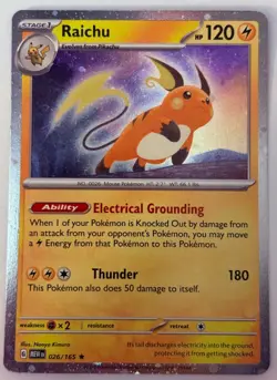 Raichu 026/165 Cosmos Holo - 1 Swirl -Sam's Club Exclusive - Pokemon TCG: 151 - Image 1