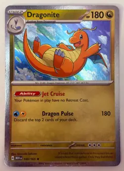 Dragonite 149/165 Cosmos Holo 151 Sam's Club Exclusive Promo Pokemon - SWIRL - Image 1