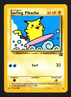 Surfing Pikachu 28 WOTC Promo Pokemon TCG - Image 1