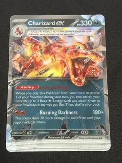 JUMBO Lenticular Charizard ex 054/091 Box Exclusive Promo Pokemon - Image 1