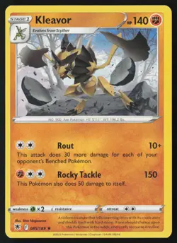 Pokemon Kleavor (85) 085/189 SWSH10: Astral Radiance Non-Holo Pack Fresh - NM - Image 1