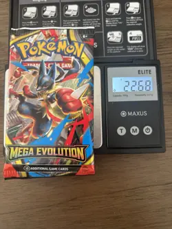 Extremely heavy 22.68g! Pokemon Mega Evolution booster pack English - Image 1