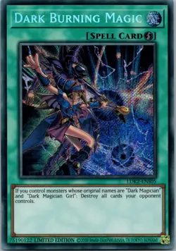 Yugioh Dark Burning Magic LDK2-ENS05 Limited Edition Secret Rare NM - Image 1