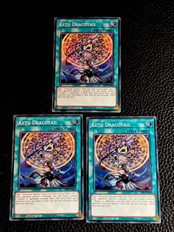 Ketu Dracotail (X3) JUSH-EN008 Yugioh 1st Ed (New) Super Rare - Image 1