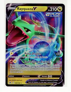 1x ~ESP~ SPANISH Rayquaza V 100/159 Crown Zenith Pokemon Card (z1) - Image 1