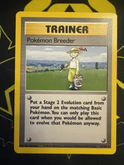 1999 Pokemon Breeder Base Set Unlimited 76/102 Rare Trainer MP Card - Image 1