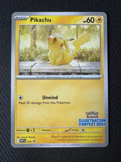 Pikachu - (Illustration Contest 2024) Promo SV: Scarlet & Violet Promo Cards 214 - Image 1