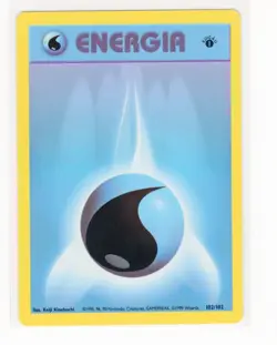 ~PT~ PORTUGUESE Water Energy 102/102 1st Edition Base Set Pokemon Card (Ref: BQ) - Image 1